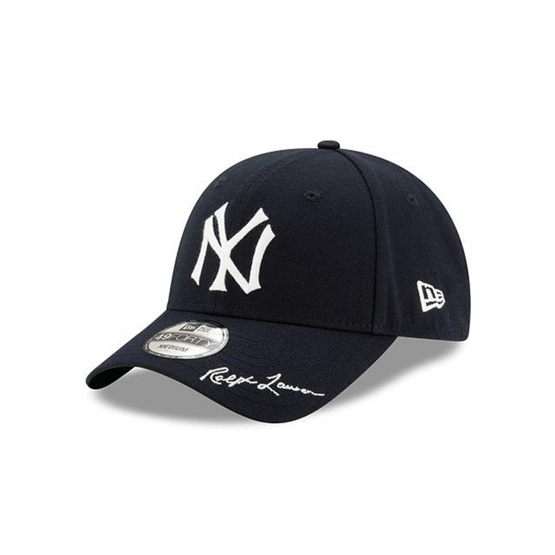 MLB New York Yankees X Ralph Lauren 49Forty Fitted (LBL1682) - Blue New Era Caps